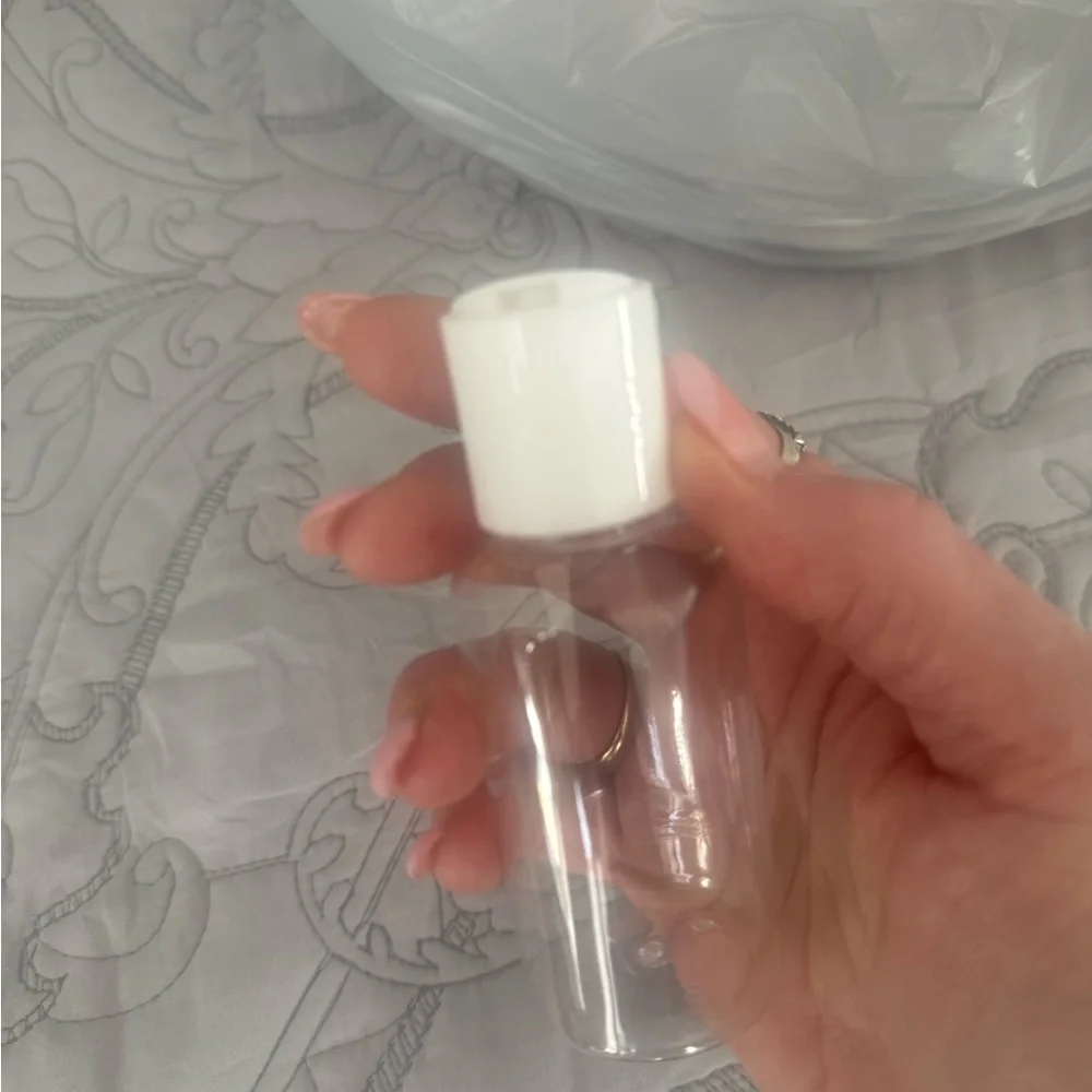 Clear Plastic Bottles with White Caps - Home Party Supplies